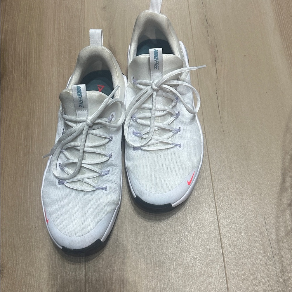 Nike White and Pink Athletic Shoes